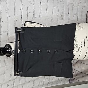 Bershka Black Button Down Strapless Corset Top Size Small